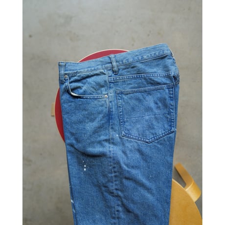 RAINMAKER Ex. PAINTED DENIM SEMI FLARED TROUSERS