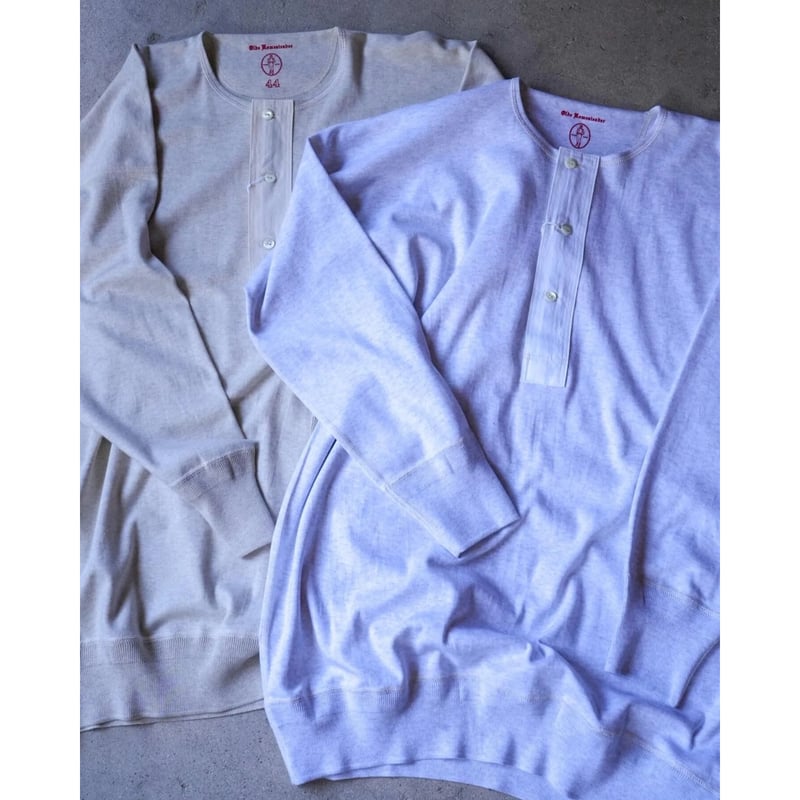 トップス Olde steader YOUTHCASHMERE INTERLOCK Olde Homesteader INTERLOCK HENLEY NECK LONG SLE