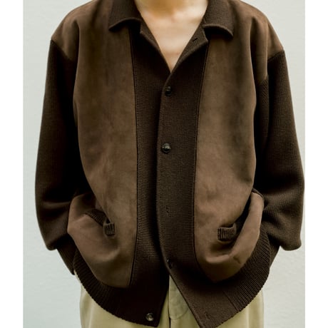 Olde H & Daughter Ex. WORSTED WOOL / SHEEP SUEDE COMBINATION JACKET