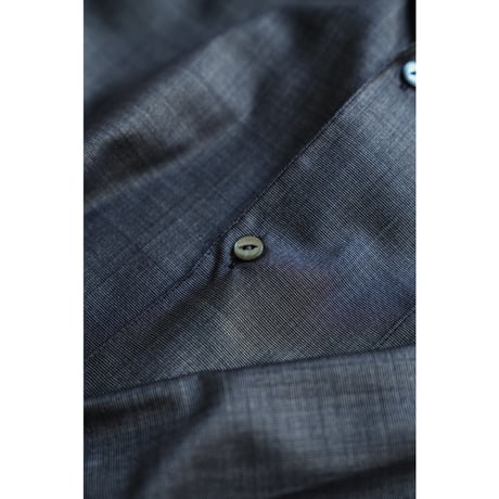 MAATEE&SONS  "H"WOOL/SILK  OPEN COLLAR フリンジ