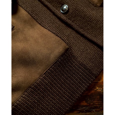 Olde H & Daughter Ex. WORSTED WOOL / SHEEP SUEDE COMBINATION JACKET