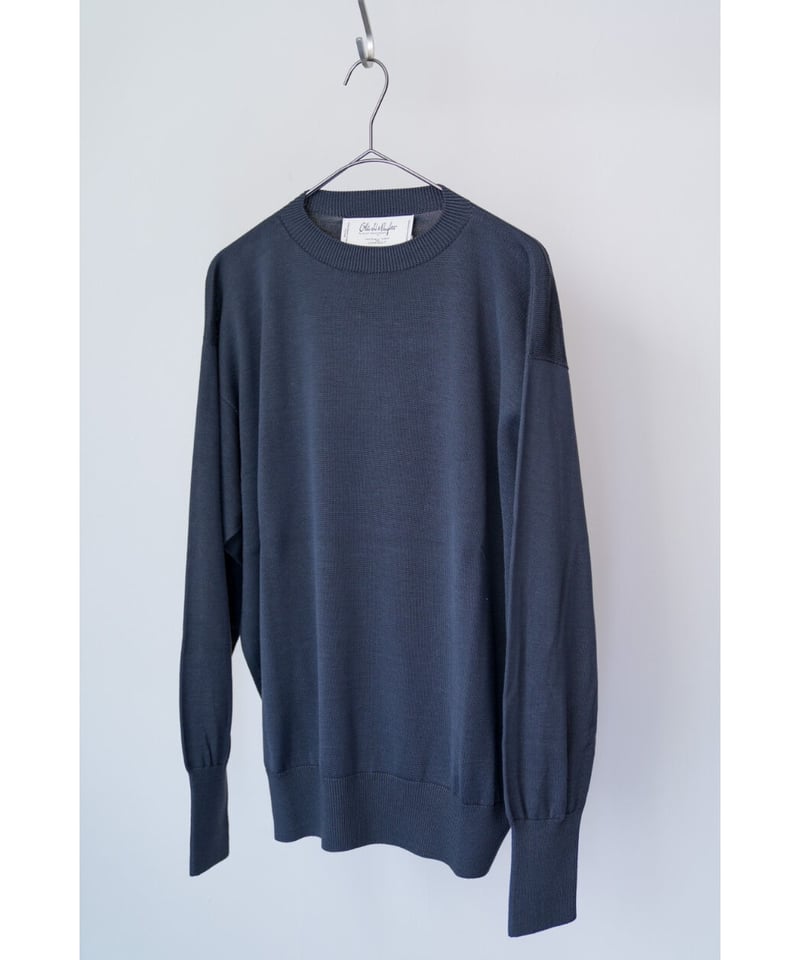 トップス Olde H & Daughter SILK PLAIN CREW NECK Olde H & Daughter SILK PLAIN STITCH CREW NECK K