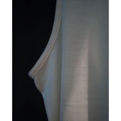 MAATEE&SONS Ex. WASHABLE SILK RIB TANK TOP