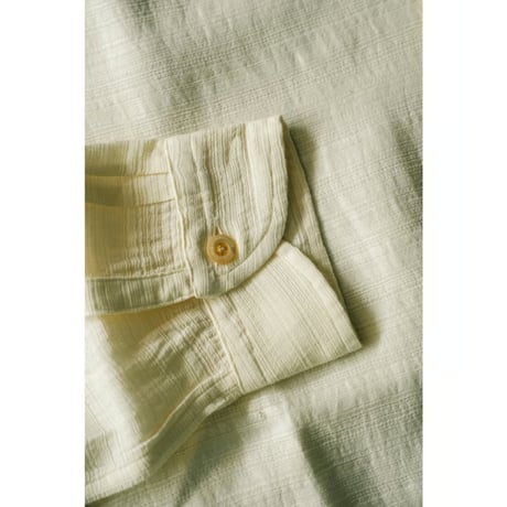 Aquellos Ojos Verdes Ex.Ethnic grosgrain Classic open collar shirt