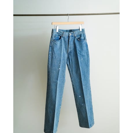 RAINMAKER Ex. PAINTED DENIM SEMI FLARED TROUSERS