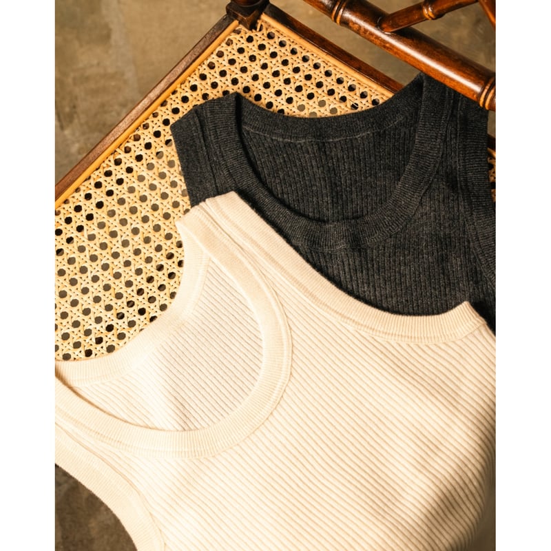 PICEA Ex. BABY CASHMERE RIB TANK TOP | MusterWerk