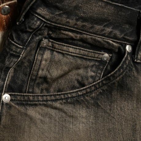 ANCELLM AGING WIDE DENIM 5P PANTS