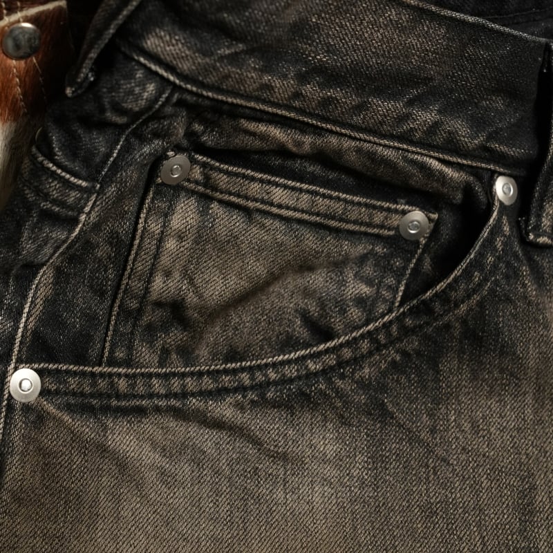 ancellm AGING WIDE DENIM 5P PANTS ブラック ANCELLM - AGING WIDE DENIM 5P PANTS | BLACK | デニム | NapsNote