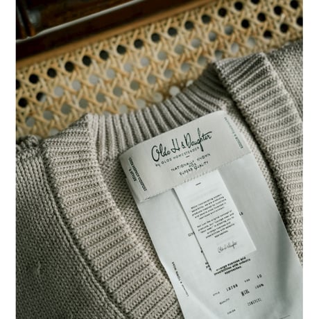 Olde H&Daughter TWIST WOOL V NECK P/O