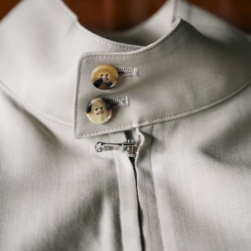 【超美品】TheCLASIK ハリントンジャケットdormeuil wool46 THE CLASIK | HARRINGTON DOMEUIL TONIC WOOL / MICRO CHECK – STOCK