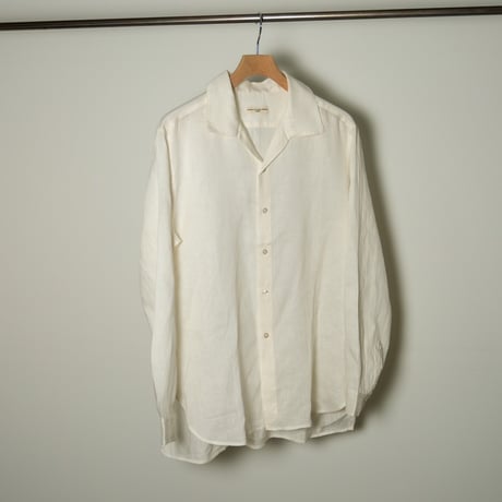 Aquellos Ojos Verdes "Luxe Linen" Classic open collar shirt