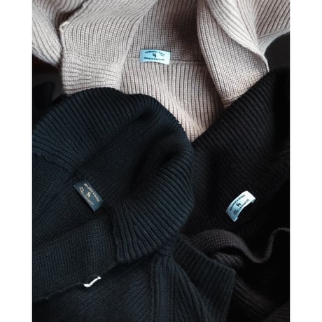 MAATEE&SONS Ex. CASHMERE SHAWL COLLAR CARDIGAN