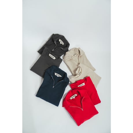 slopeslow  Cotton/Linen Light French terry Half Zip