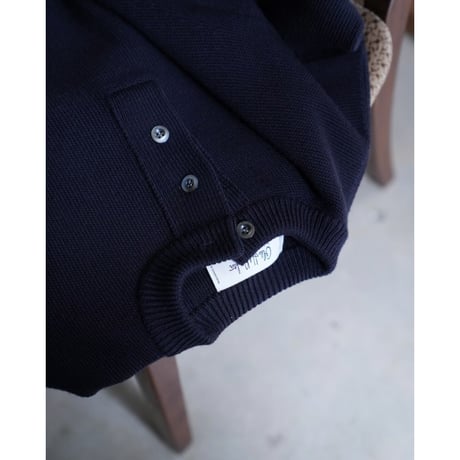 Olde H & Daughter WOOSTED WOOL HENLEY NECK P/O