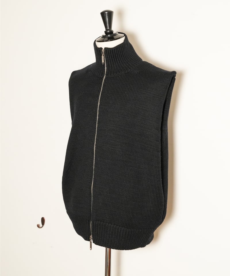 トップス Olde H&Daughter WOOL DS KNIT VEST Olde H & Daughter Ex. WOOSTED WOOL DRIVERS KNIT