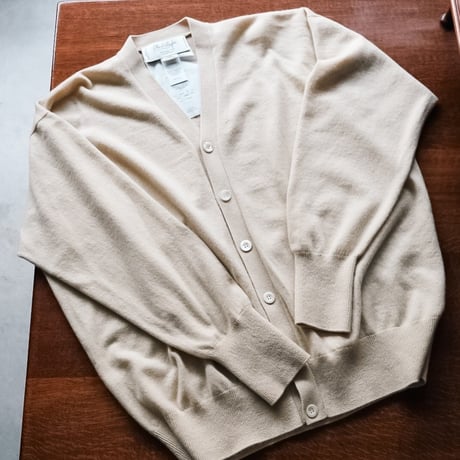 Olde H & Daughter AGED CASHMERE PLAIN STITCH CARDIGAN