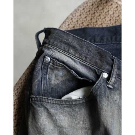 ANCELLM AGING WIDE DENIM 5P PANTS