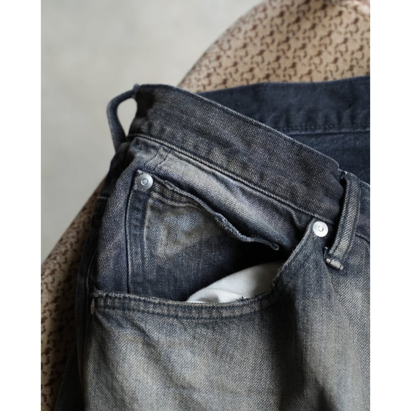 【美品】ANCELLM AGING WlDE DENIM 5P PANTS ANCELLM AGING WIDE DENIM 5P PANTS – unexpected store