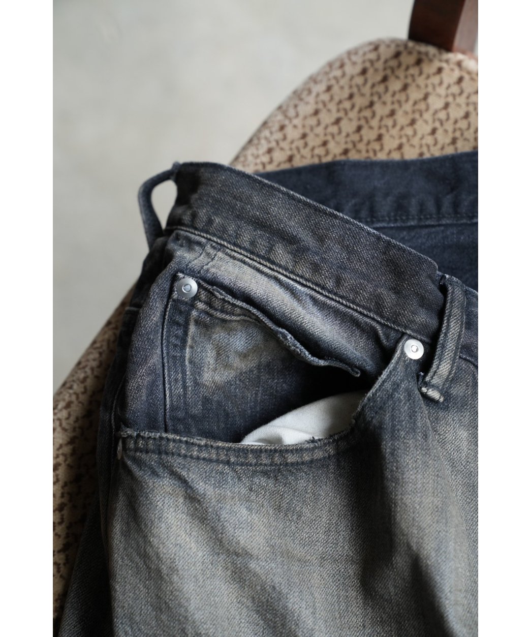 パンツ ANCELLM AGING WIDE 5P DENIM PANTS AGING WIDE 5P DENIM PANTS(INDIGO) – ANCELLM