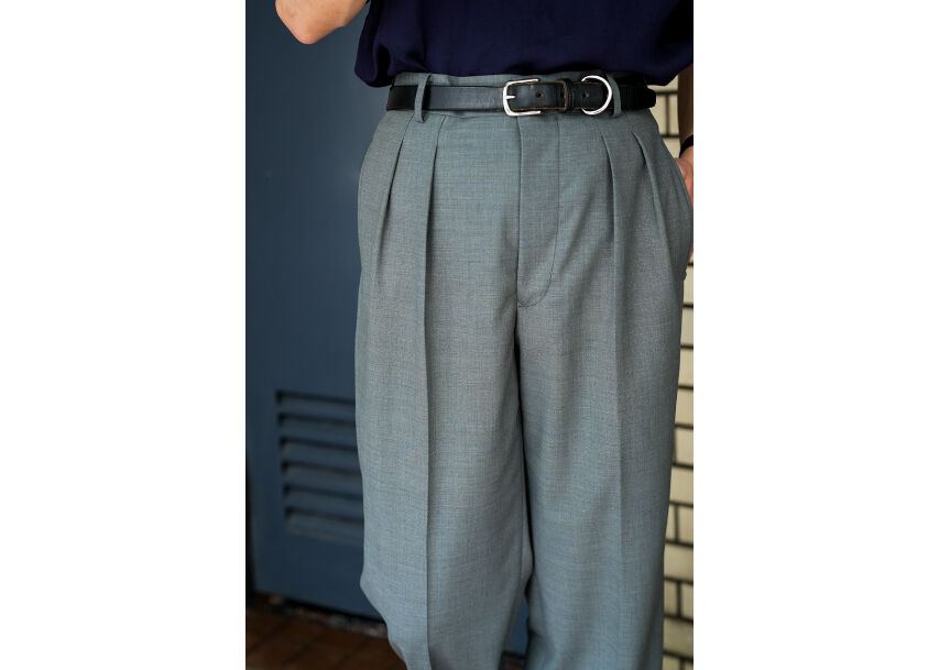 MAATEE&SONS Ex. FOREVER SLACKS 2TUCK STRAIGHT -June