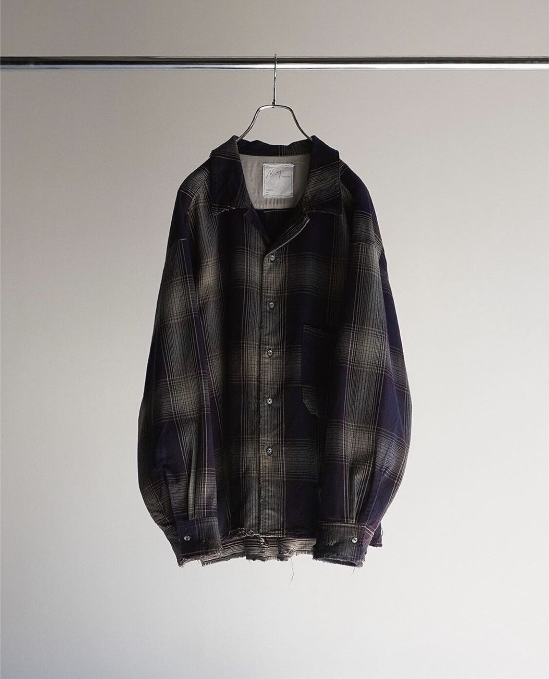 保証書付 ANCELLM ANCELLM DAMAGED コモリ FLANNEL CHECK サイズ2 SHIRT (お値下 トップス