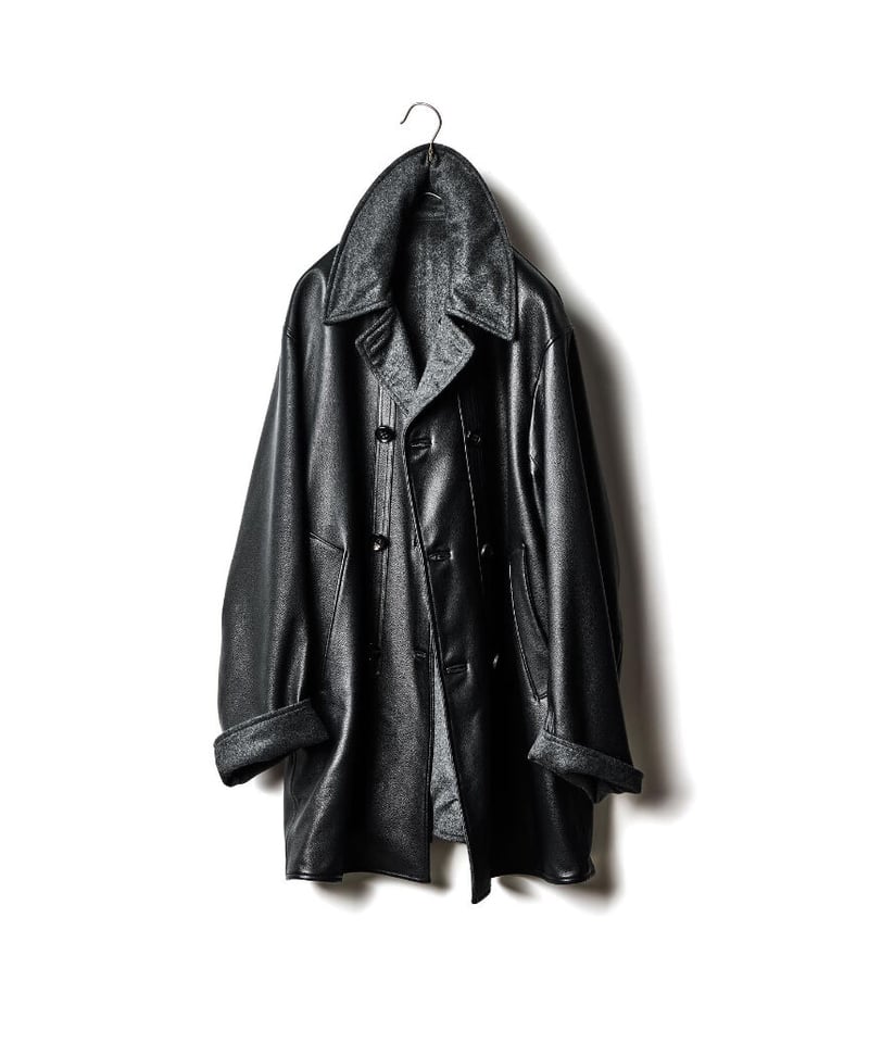 maatee&sons cashmere leather half coat