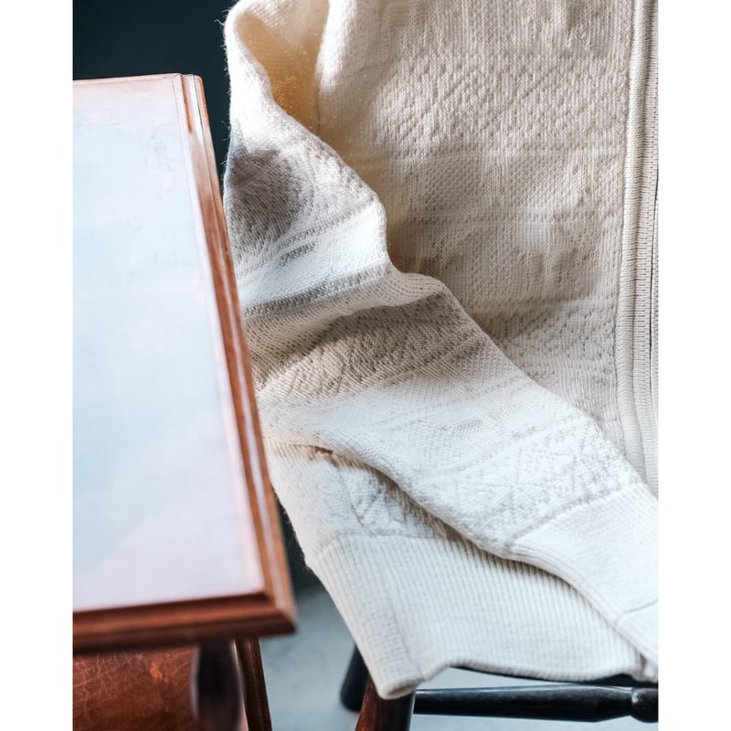 MAATEE&SONS JACQUARD ZIP ARMY SWEATER | MusterWerk