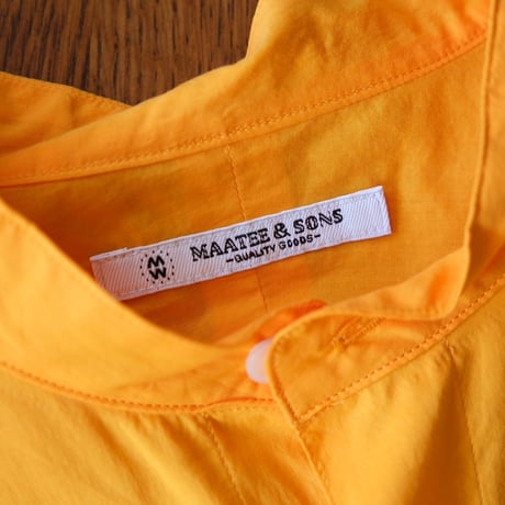 MAATEE&SONS "160番 TANSHI" 半無双BAND COLLAR SHIRTS