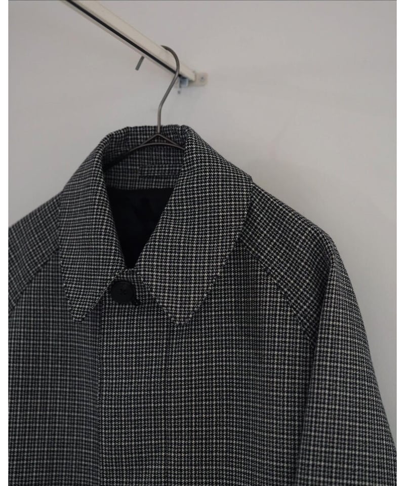 MAATEE&SONS - ハメ袖 BALMACAAN COAT MAATEE&SONS / ハメ袖 Balmacaan (Black Ecru) | twelve