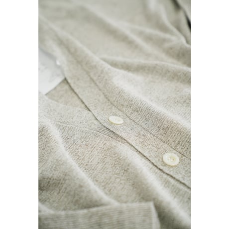 Olde H&Daughter LINEN SILK PLAIN STITCH V NECK C/D