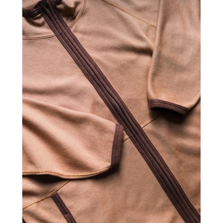 YE OLDE & NEW MAN "RANDONNEUR01" SILK JERSEY HIGH NECK LINER CARDIGAN