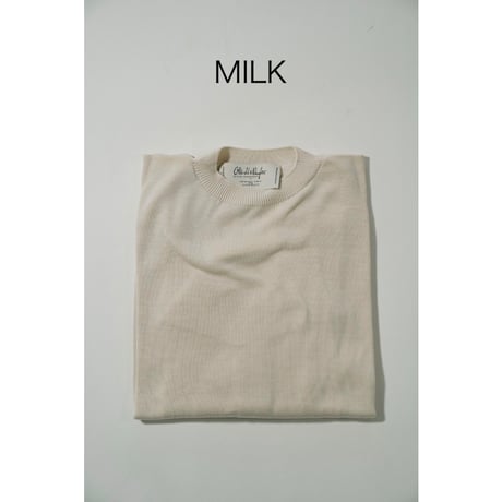 【more variation】Olde H & Daughter SILK PLAIN STITCH CREW NECK P/O