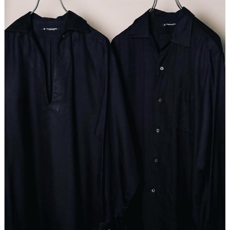 MAATEE&SONS SILK FLANNEL OPEN COLLAR SHIRTS