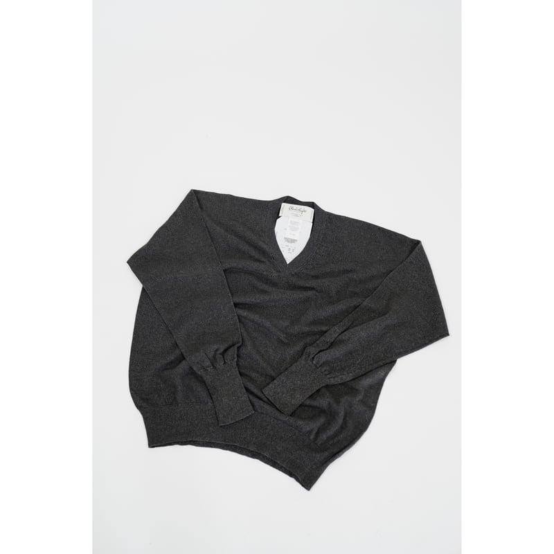 Olde H&Daughter LINEN SILK PLAIN STITCH V NECK