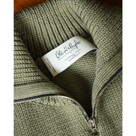 Olde H & Daughter Ex. WOOSTED WOOL DRIVERS KNIT JACKET