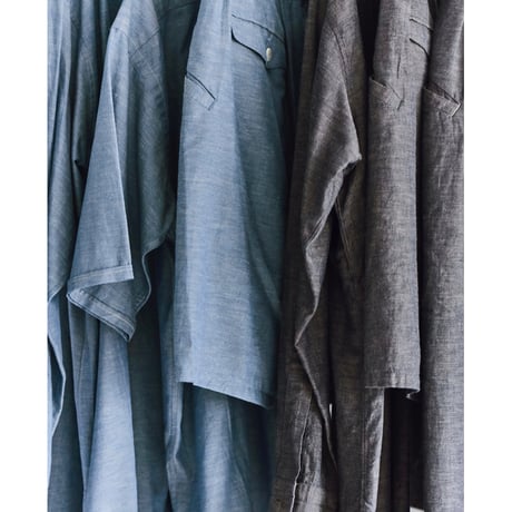 MAATEE&SONS アマ撚りSHAMBRAY CARGO SHIRTS