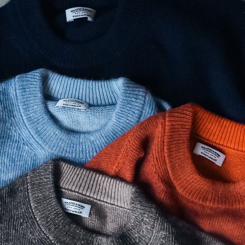 MAATEE&SONS 強撚SHETLAND 裏CASHMERE ひょっとこ P/O SWEA