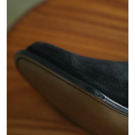 Post Production Side Zip Boots "Waxed Ezojika Suede"