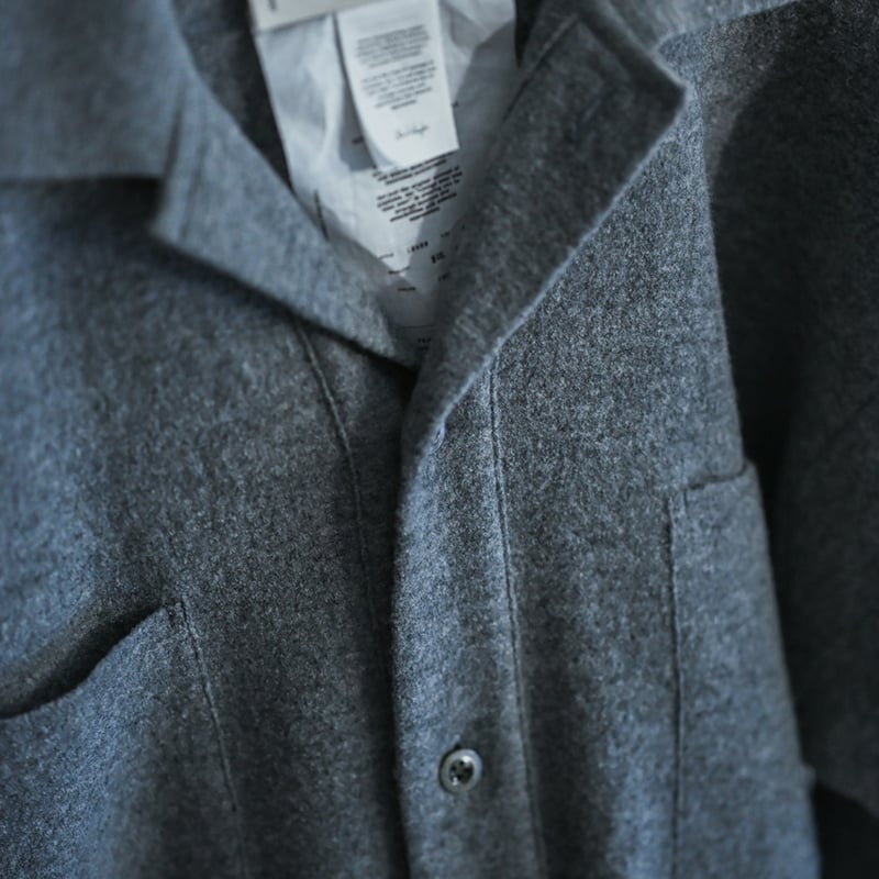 トップス Olde H&Daughter Wool Ds JK Charcoal Olde H & Daughter BOILED WOOL SHIRTS JK | Muste