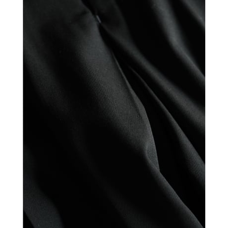 nonnotte Wool Gabardine Draping Crotch Box Pleats Trousers