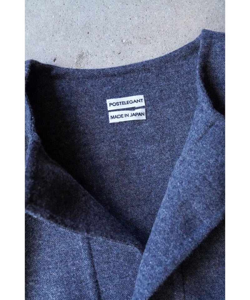 【定価11万】postelegant fine wool rever shirt fit=scale-down,w=1200