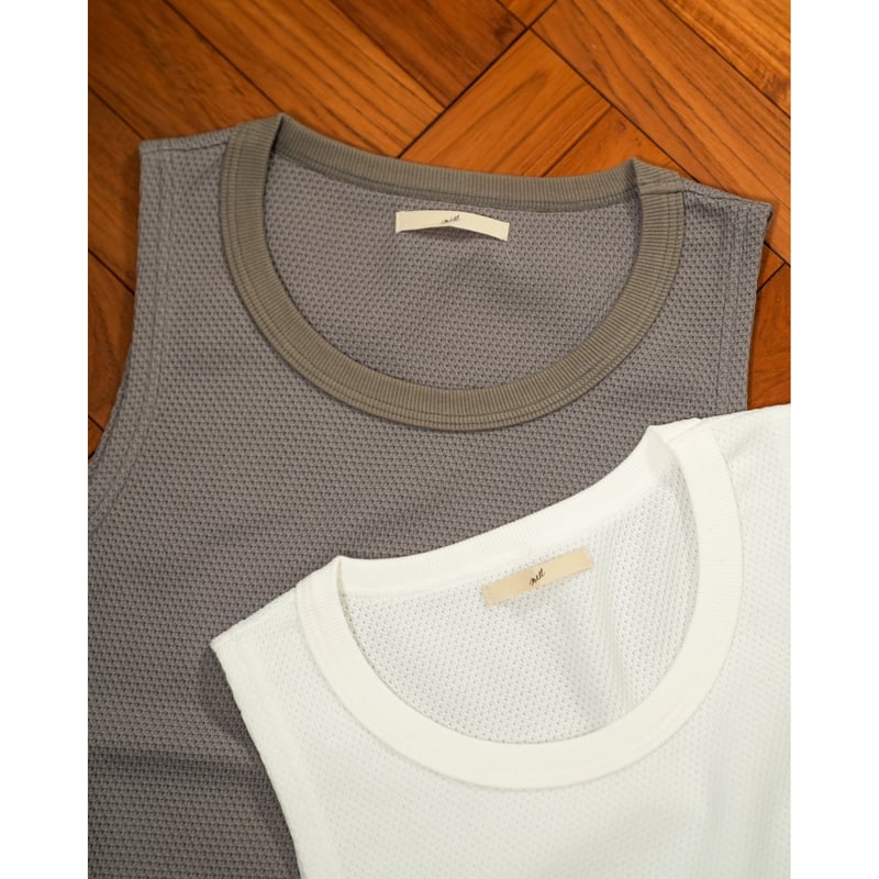 mill Ex. THERMAL MESH タンクトップ musterwerk mill Ex. THERMAL MESH TANK TOP | MusterWerk