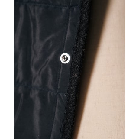 MAATEE&SONS SILK QUILT HOODED COAT