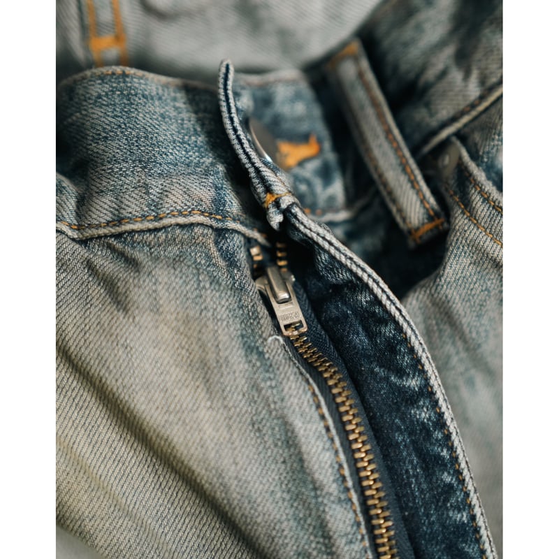 ANCELLM DAMAGE WIDE 5P DENIM PANTS | MusterWerk