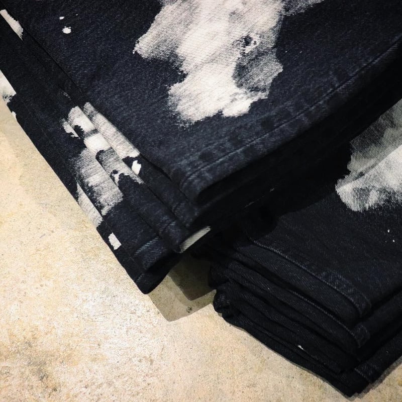 【希少】ANCELLM Ex. 5Pデニム 牛柄 ◆定価¥36,300 ANCELLM Ex. 5P DENIM PANTS-COW PATTERN BLEACH |