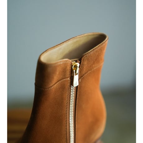 Post Production Side Zip Boots "Calf Suede"