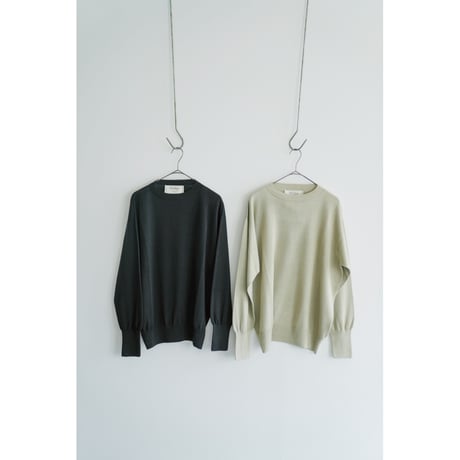 Olde H & Daughter SILK PLAIN STITCH CREW NECK P/O