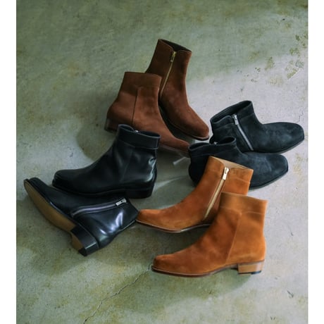 Post Production Side Zip Boots "Italian calf"