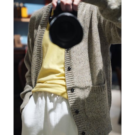 MAATEE&SONS Ex. COLOR NEP CASHMERE CARDIGAN
