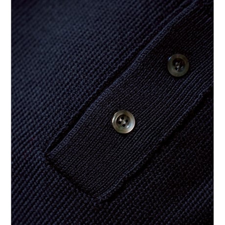 Olde H & Daughter WOOSTED WOOL HENLEY NECK P/O